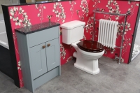 A traditional style radiator and toilet, ideal for the vintage/retro look.